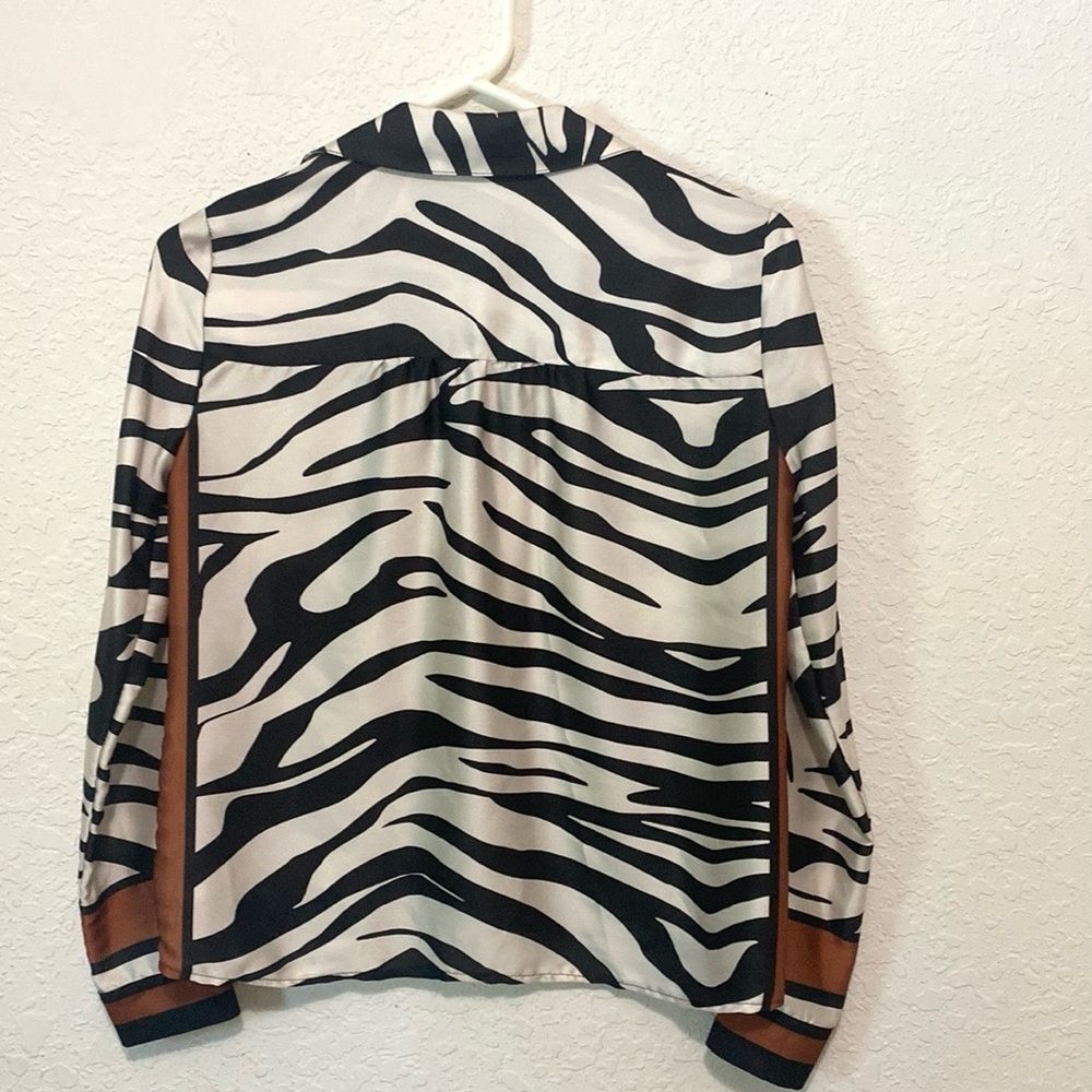 DREW Anthropologie Button Up Blouse Mix Print Size Long Sleeve Extra Small - Picture 6 of 13